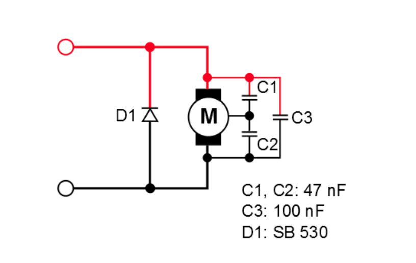 Anschluss Motor